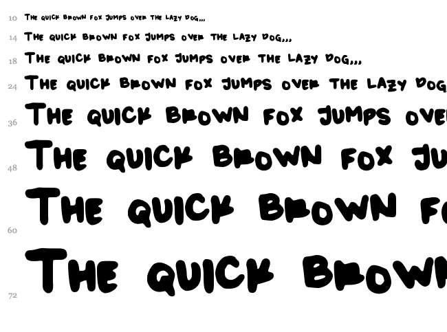 Kayla 1 font waterfall