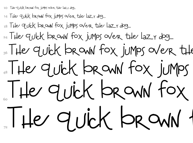 KB And it slips my mind font waterfall