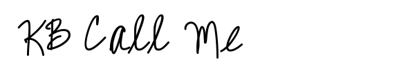 KB Call Me font preview