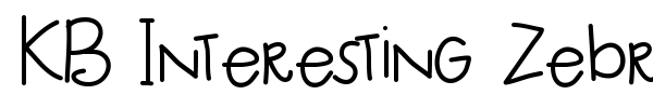 KB Interesting Zebra font preview