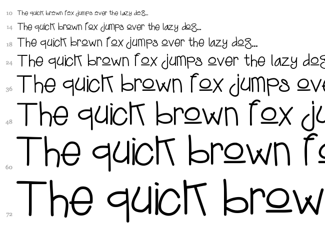 KB Jukebox font waterfall