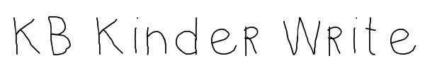 KB Kinder Write font preview