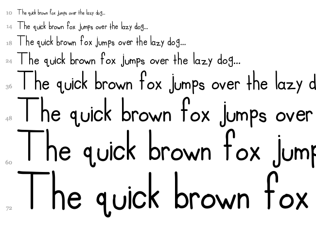 KB Miso Soup font waterfall