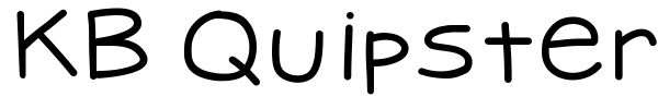 KB Quipster font preview