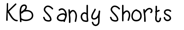 KB Sandy Shorts font