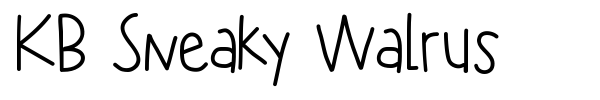 KB Sneaky Walrus font preview