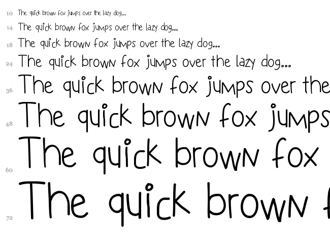 KB Sneaky Walrus font waterfall