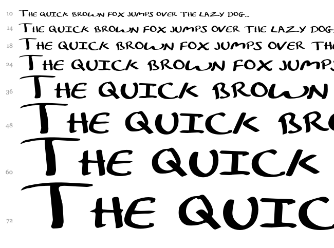 Kelley Calligraphy font waterfall