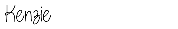 Kenzie font