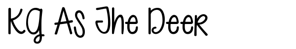 KG As The Deer font