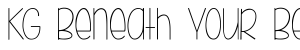 KG Beneath Your Beautiful font preview