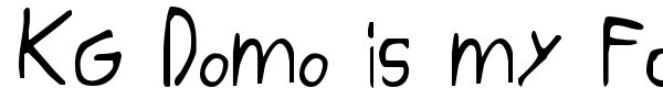 KG Domo is my Favorite font preview