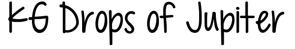 KG Drops of Jupiter font