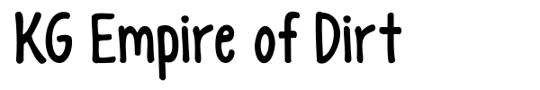 KG Empire of Dirt font