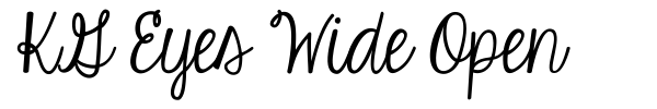 KG Eyes Wide Open font