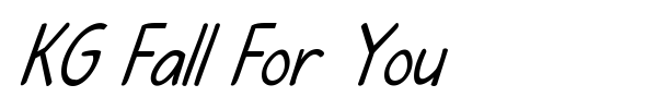 KG Fall For You font