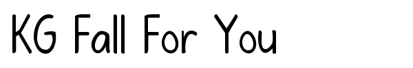 KG Fall For You font preview