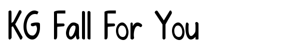 KG Fall For You font preview