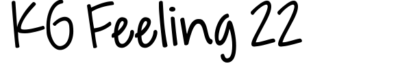 KG Feeling 22 font preview