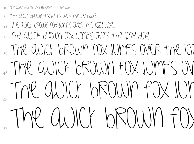 KG Girl On Fire font waterfall