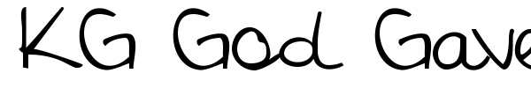 KG God Gave Me You font