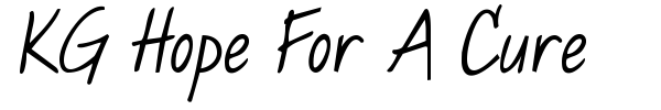 KG Hope For A Cure font