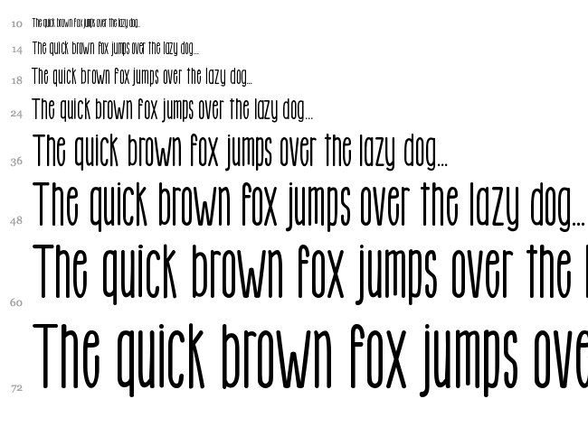 KG How Many Times font waterfall