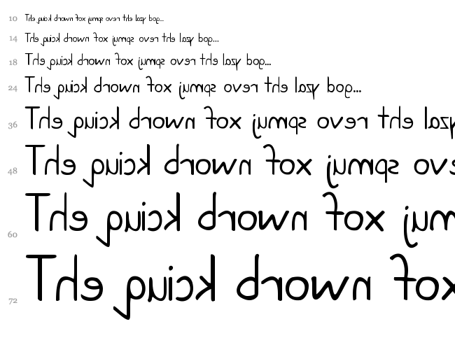 KG June Bug font waterfall
