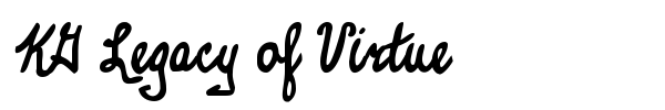 KG Legacy of Virtue font