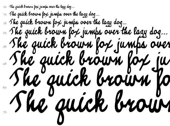KG Legacy of Virtue font waterfall