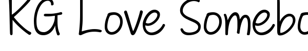 KG Love Somebody font