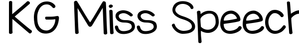 KG Miss Speechy IPA font