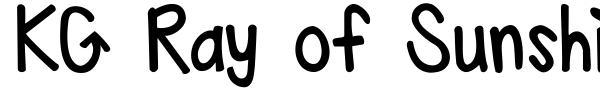 KG Ray of Sunshine font