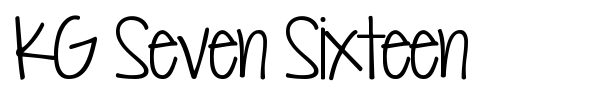 KG Seven Sixteen font