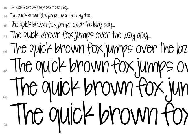 KG Seven Sixteen font waterfall