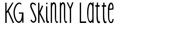 KG Skinny Latte font