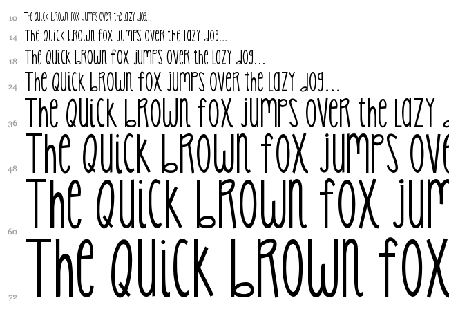 KG Skinny Latte font waterfall