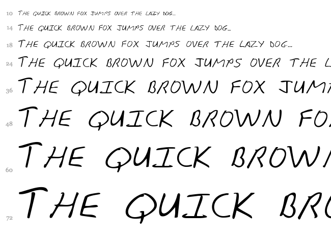 KG Sunny Afternoon font waterfall