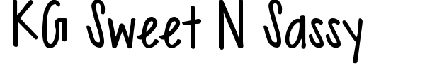 KG Sweet N Sassy font