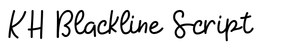 KH Blackline Script font