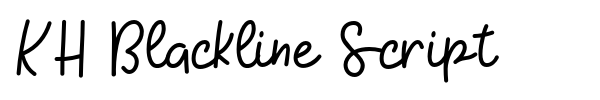 KH Blackline Script font preview