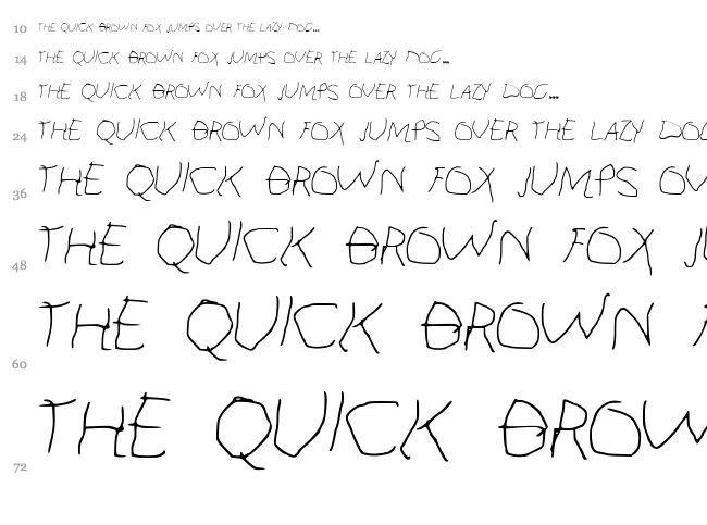 Kid Font font waterfall