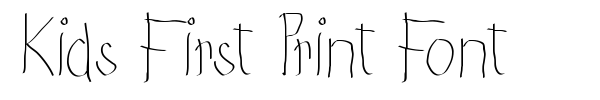 Kids First Print Font font