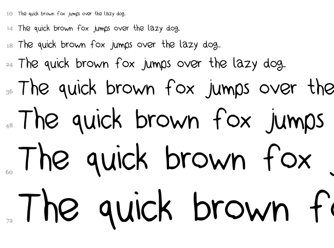 KidSans font waterfall
