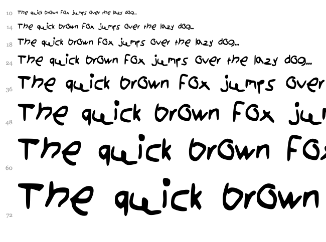 Kidswritting font waterfall