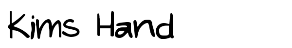 Kims Hand font preview