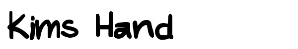 Kims Hand font preview