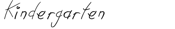 Kindergarten font