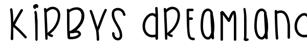 Kirbys Dreamland font preview