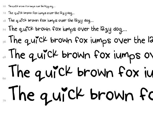 Kittyspoon font waterfall